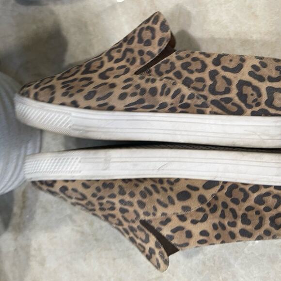 Caslon cheetah leopard slip on platform sneakers Sz 9-1/2 - Picture 7 of 11